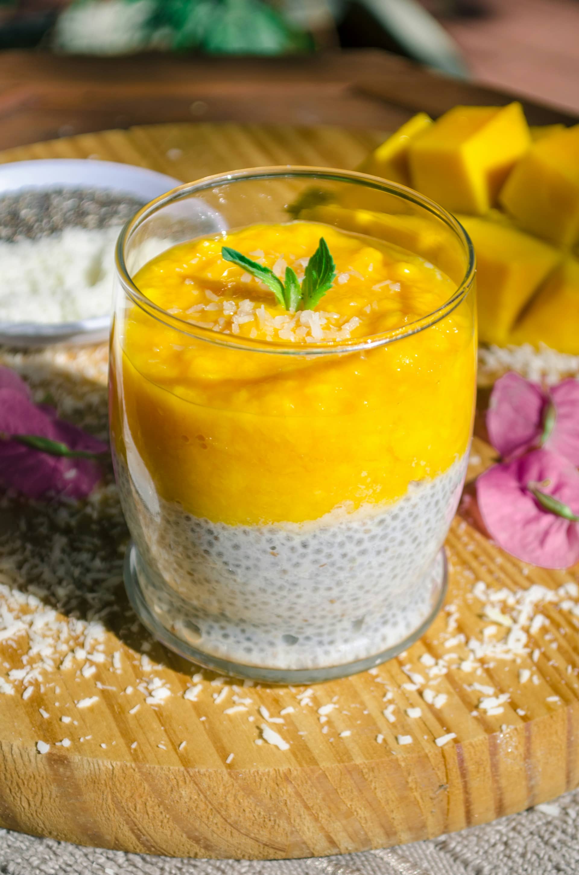 Mango Coconut Pudding